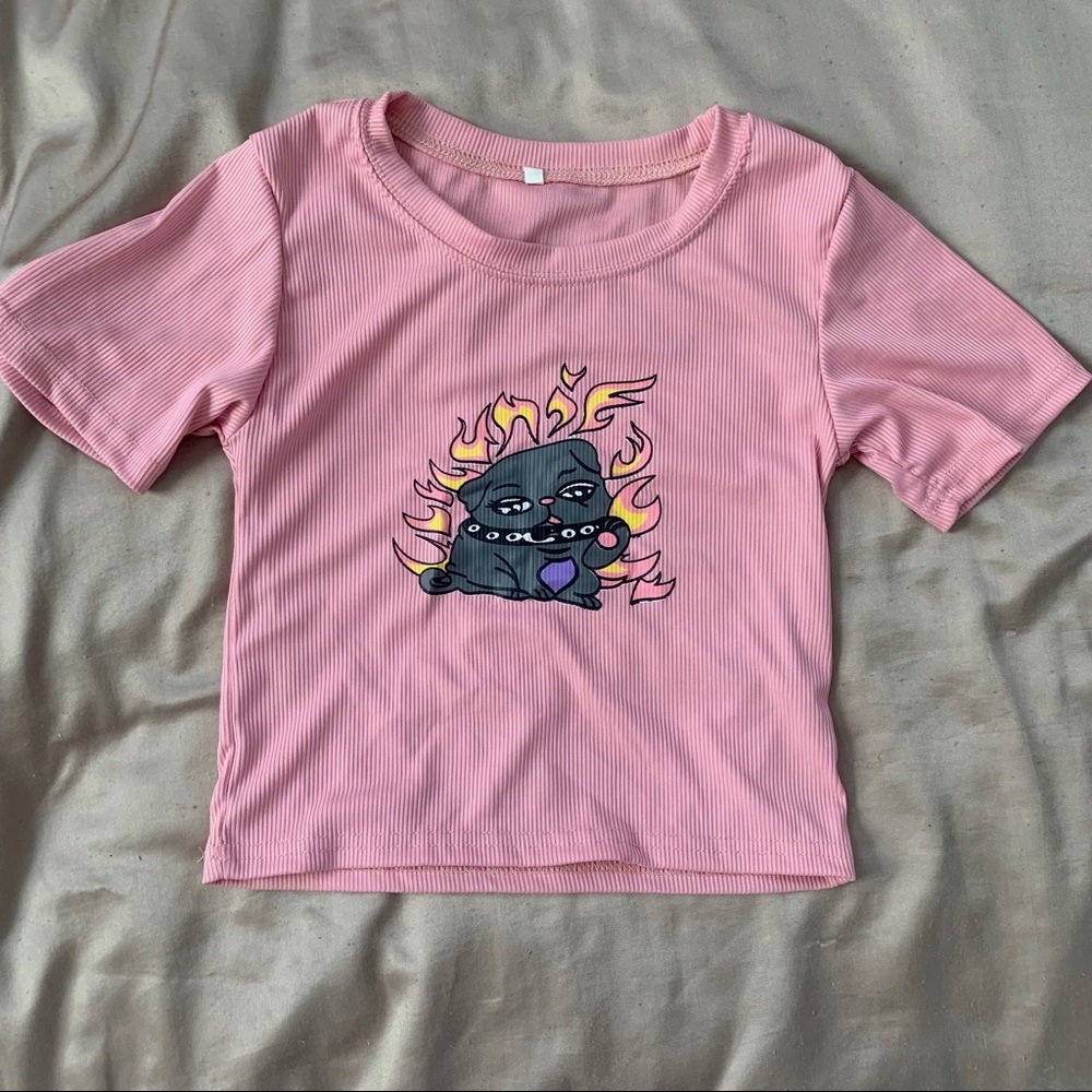 Pink Y2K Style Crop Top